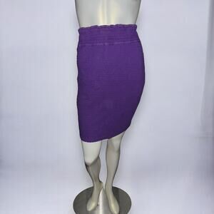 Vintage 1990s GENERRA Purple Nubby Textured Skirt